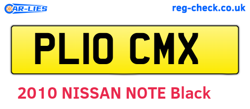 PL10CMX are the vehicle registration plates.