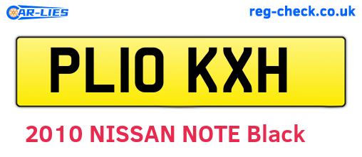 PL10KXH are the vehicle registration plates.