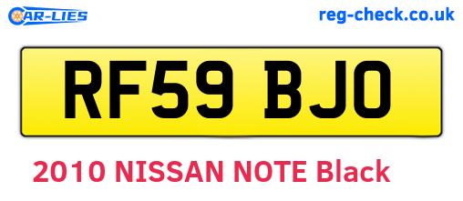 RF59BJO are the vehicle registration plates.