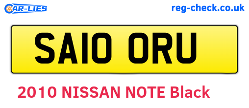 SA10ORU are the vehicle registration plates.
