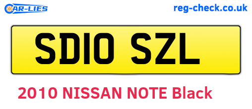 SD10SZL are the vehicle registration plates.