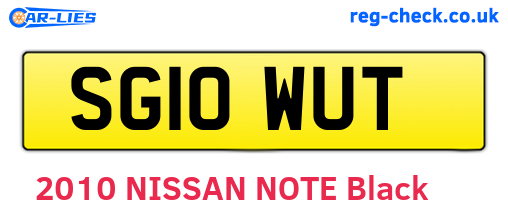 SG10WUT are the vehicle registration plates.