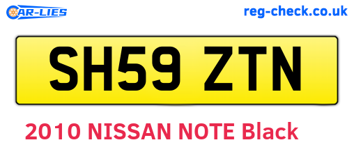 SH59ZTN are the vehicle registration plates.