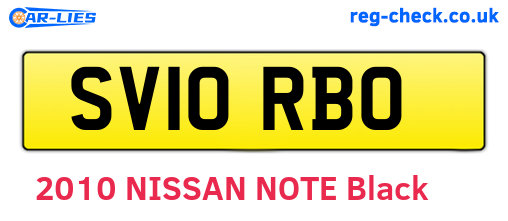 SV10RBO are the vehicle registration plates.