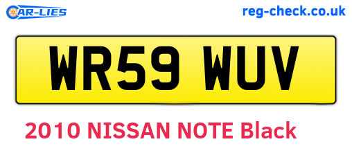 WR59WUV are the vehicle registration plates.
