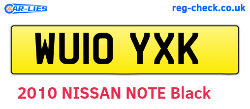WU10YXK are the vehicle registration plates.