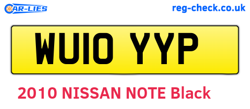 WU10YYP are the vehicle registration plates.