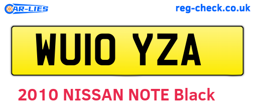 WU10YZA are the vehicle registration plates.