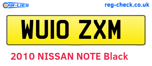 WU10ZXM are the vehicle registration plates.