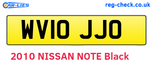 WV10JJO are the vehicle registration plates.
