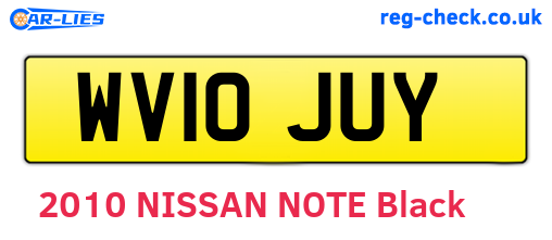 WV10JUY are the vehicle registration plates.
