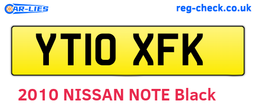 YT10XFK are the vehicle registration plates.