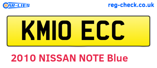 KM10ECC are the vehicle registration plates.