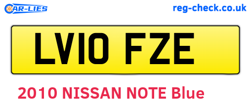 LV10FZE are the vehicle registration plates.
