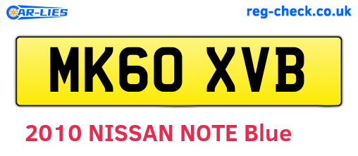 MK60XVB are the vehicle registration plates.