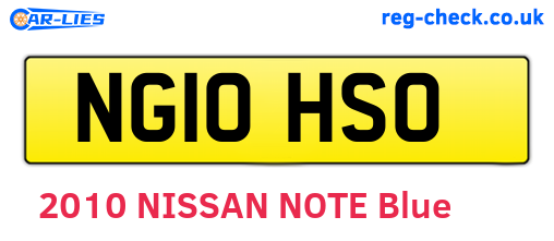 NG10HSO are the vehicle registration plates.