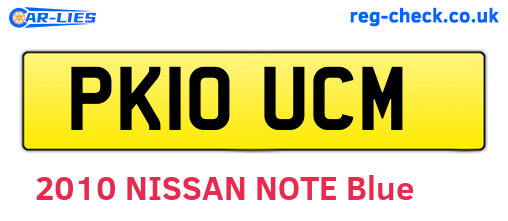 PK10UCM are the vehicle registration plates.