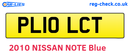 PL10LCT are the vehicle registration plates.