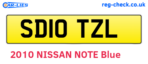 SD10TZL are the vehicle registration plates.