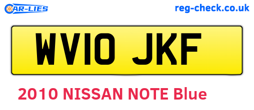 WV10JKF are the vehicle registration plates.