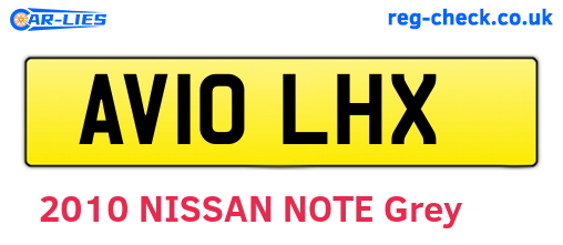 AV10LHX are the vehicle registration plates.