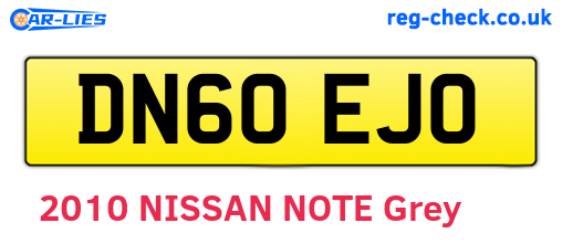 DN60EJO are the vehicle registration plates.