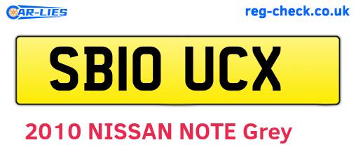 SB10UCX are the vehicle registration plates.