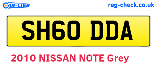 SH60DDA are the vehicle registration plates.