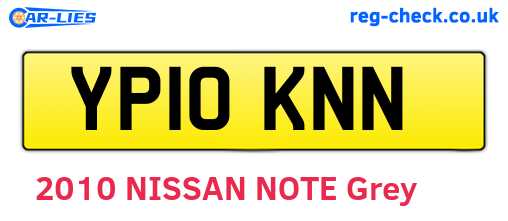 YP10KNN are the vehicle registration plates.
