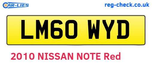 LM60WYD are the vehicle registration plates.