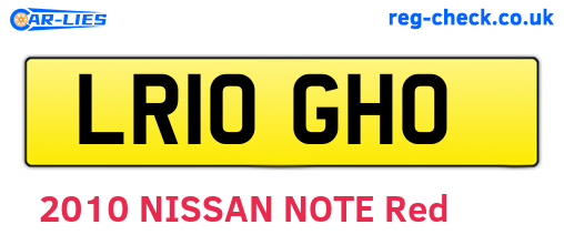 LR10GHO are the vehicle registration plates.