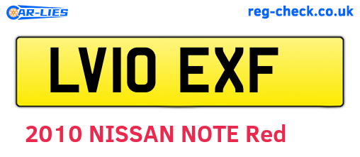 LV10EXF are the vehicle registration plates.