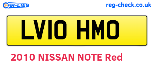 LV10HMO are the vehicle registration plates.