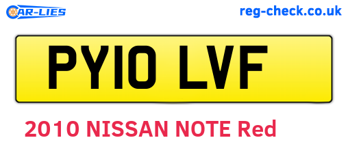 PY10LVF are the vehicle registration plates.