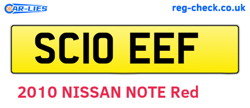 SC10EEF are the vehicle registration plates.