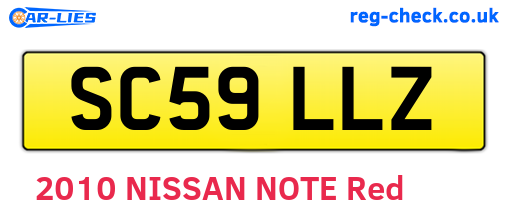 SC59LLZ are the vehicle registration plates.