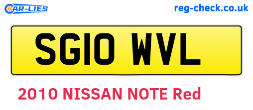 SG10WVL are the vehicle registration plates.