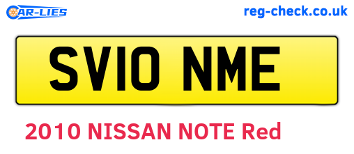 SV10NME are the vehicle registration plates.