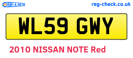 WL59GWY are the vehicle registration plates.
