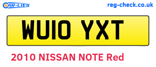 WU10YXT are the vehicle registration plates.