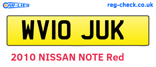WV10JUK are the vehicle registration plates.