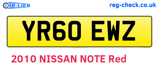YR60EWZ are the vehicle registration plates.
