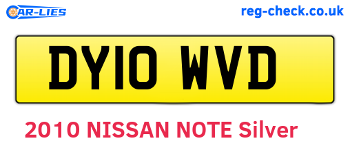 DY10WVD are the vehicle registration plates.