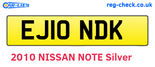 EJ10NDK are the vehicle registration plates.