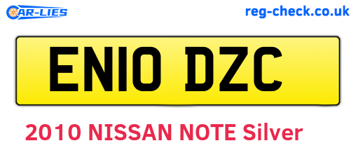 EN10DZC are the vehicle registration plates.