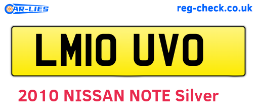 LM10UVO are the vehicle registration plates.
