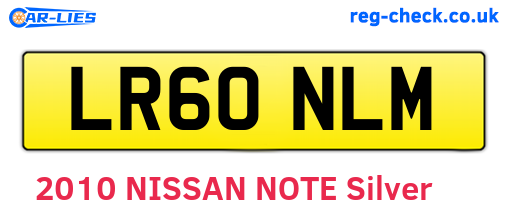 LR60NLM are the vehicle registration plates.