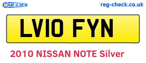 LV10FYN are the vehicle registration plates.