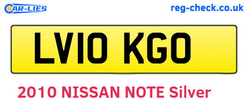 LV10KGO are the vehicle registration plates.