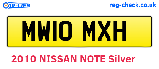 MW10MXH are the vehicle registration plates.